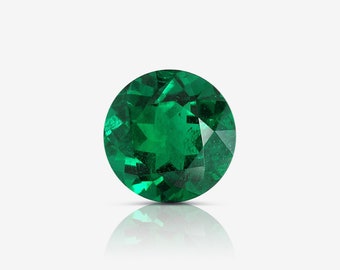2.64ct. Loose Natural Emerald, Green Color Brilliant Cut, AGL Certified Real Emerald For Jewelry Making, Gemstone Jewelry Rare Gift For Her