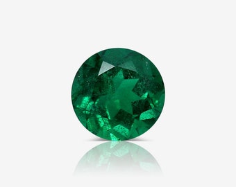 3.98 ct AGL Certified Natural Emerald, Round Brilliant Cut, Color, Clarity Jewelry For Women Lot Set Real Solitaire Best Price Offer Rare