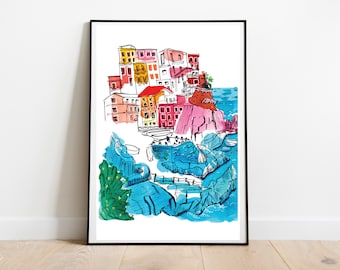 Printable Wall Art  | Italian Coast | Instant Download | 5x7, 8x10, A4