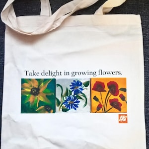 Bolsa de lino / Take Delight in Growing Flowers