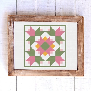 Classic Quilt Block PDF Cross Stitch Pattern Intermediate