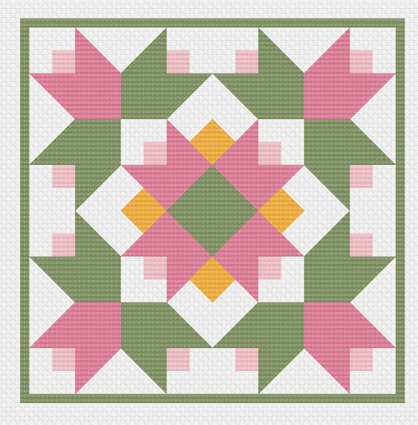 Intermediate Quilt Block Patterns Classic Quilt Block PDF Cross Stitch Pattern Intermediate | Etsy