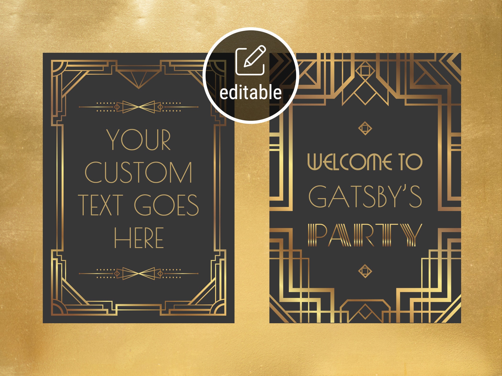 6 EDITABLE Great Gatsby Poster Templates Custom 1920s Art Etsy 6 EDITABLE Great Gatsby Poster Templates Custom 1920s Art Etsy