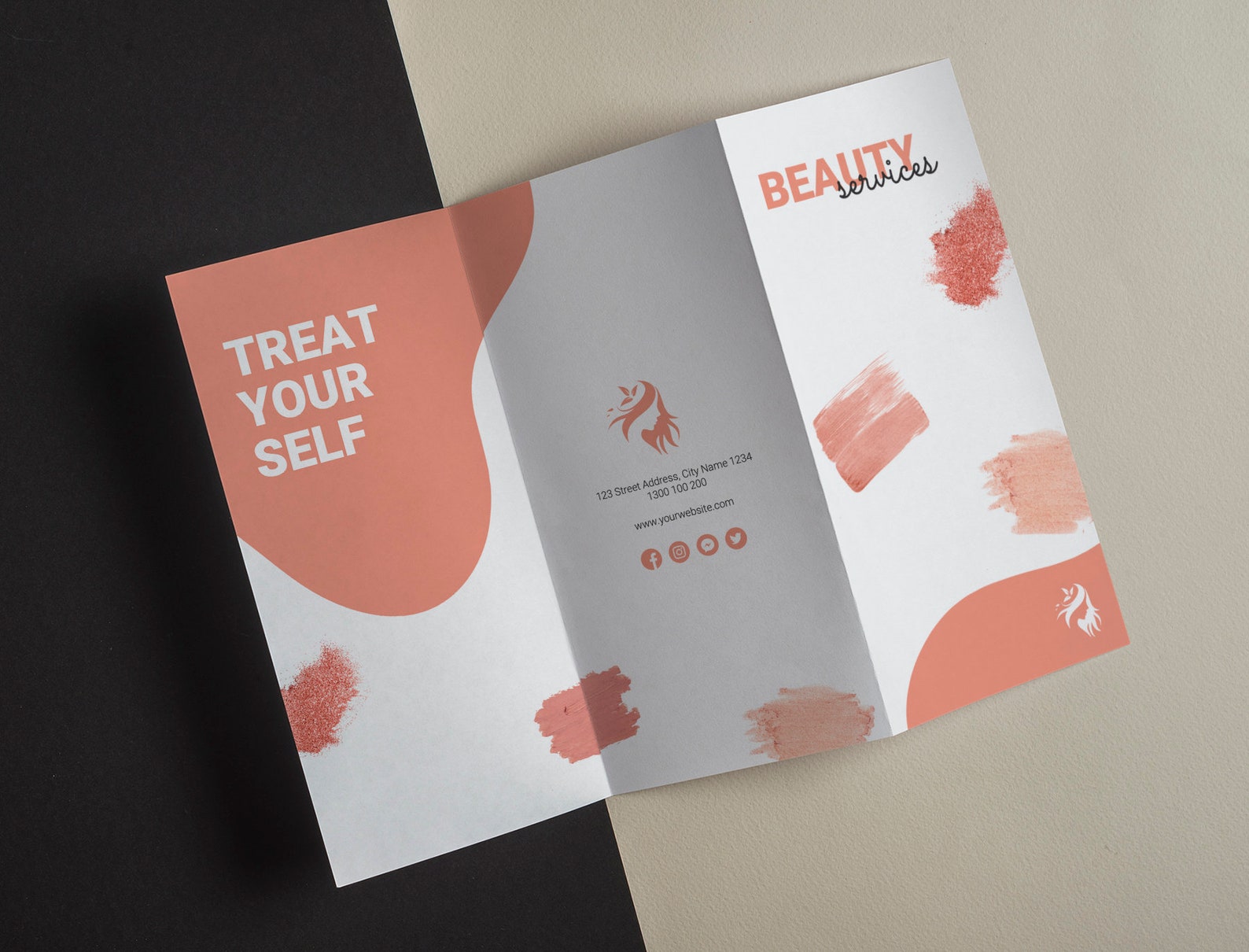 DIY Trifold Brochure Template No Required Etsy