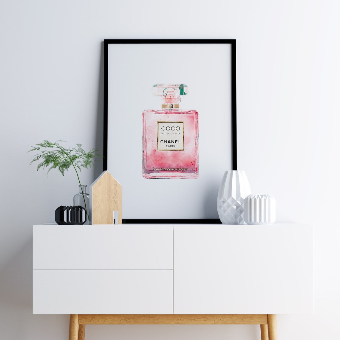 Set of 3 Chanel Wall Art Pink Chanel Wall Art Printable Etsy