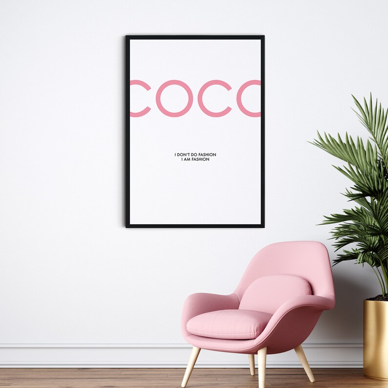 Set of 3 Chanel Wall Art Pink Chanel Wall Art Printable Etsy