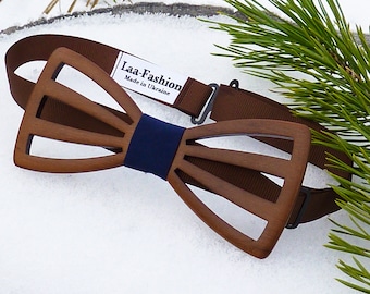 Gift for Men|Gift for Him|Gift for husband, for dad|Bow tie wood|Wooden bow tie|Brown Bowtie|Mens birthday gift|birthday gift|Ukraine Shop