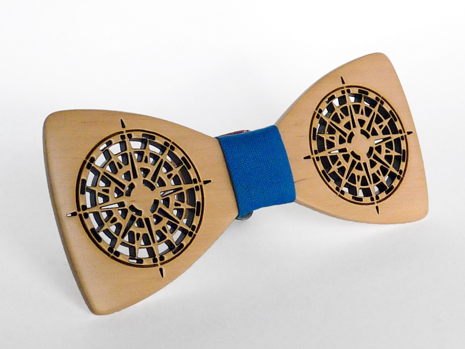 Wooden Bow tie wedding handmade natural wood Natural color Etsy