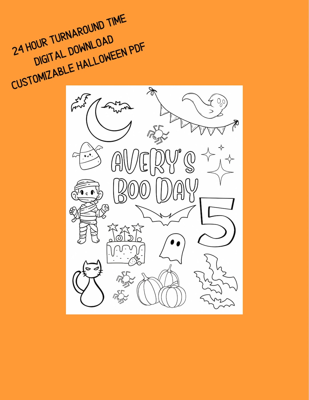 Customized boo bash coloring page boo day coloring page boo day