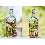 Hand Painted Oil Bottle Olive Oil Cruet Vinegar Glass Etsy