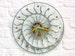 Modern stain glass clock - Skeleton wall clock - Hand paint glass clock - Fossil Ammonite decor - Designer loft clock - Kitchen glass clock 