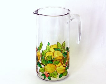 Juice carafe &quot;Sicilian lemons&quot;, Water jug,Lemonade jar.