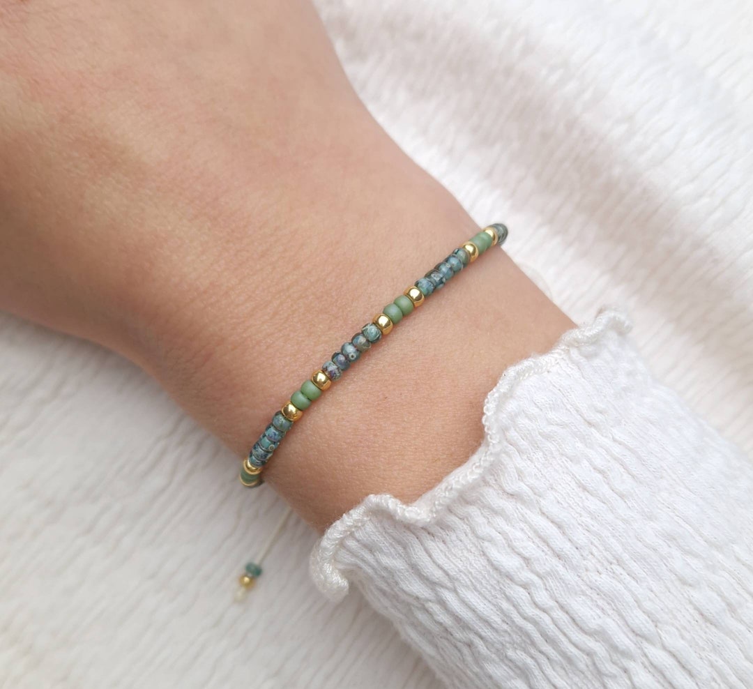 KELITCH Freundschaftsarmbänder Bunt - Miyuki Perlen Armbänder Verstellbar