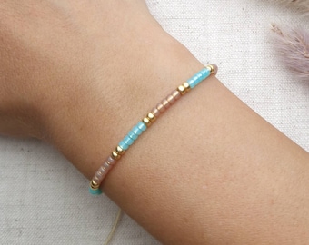 Filigranes Perlenarmband | Miyuki Glasperlen | Makrameearmband | minimalistisch | Freundschaftsarmband | Geschenk für Frauen