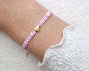 Makrameearmband Herz Armband Geschenk für Frauen