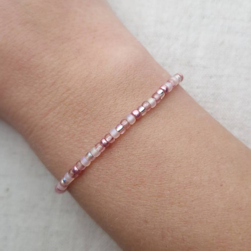 Filigranes Perlenarmband Miyuki Glasperlen Makrameearmband minimalistisch Geschenk für Frauen