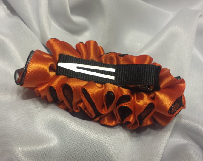 Girls Tiger Orange and  Black Barrette