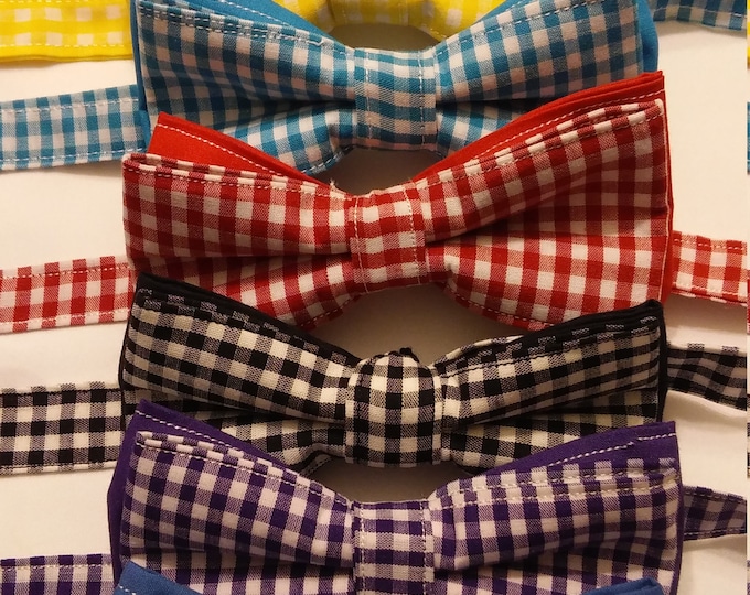 SALE Mens Gingham Bowtie