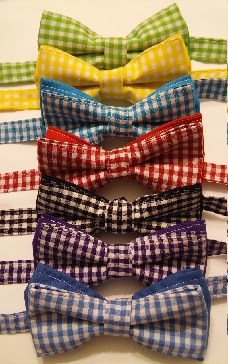 SALE Mens Gingham Bowtie image 1