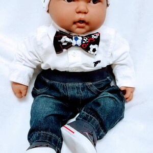 Baby Boys Black Soccer Ball Bowtie