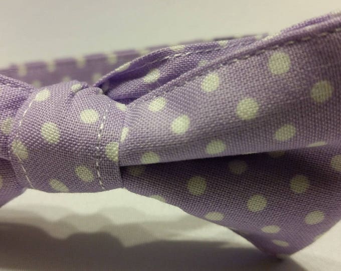 Boys Lavender Polka Dots Bowtie