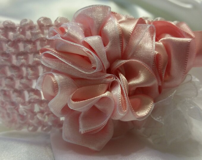 Newborn Baby Girls Soft Pink Princess Headband