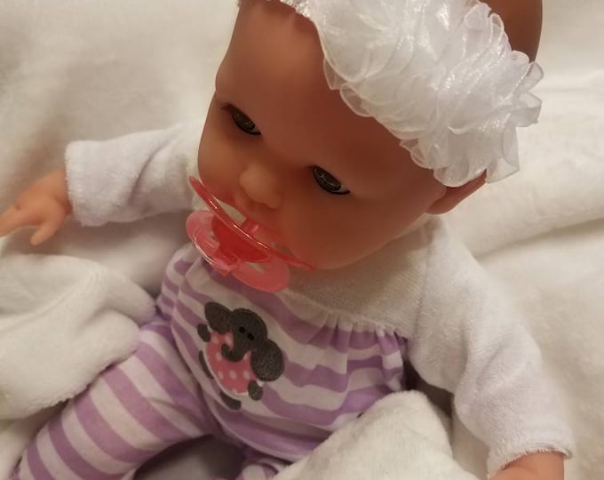 Newborn Baby Girls Preemie  Precious Angel White Sheer Headband