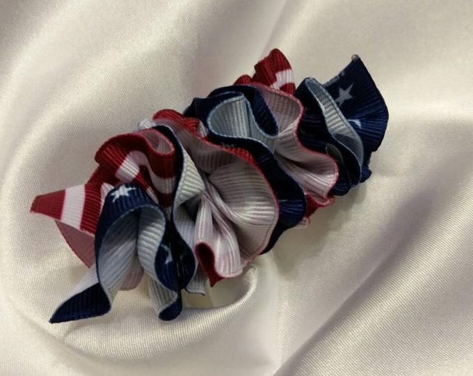 Girls Red White and Blue USA Barrette