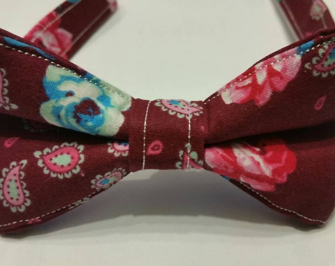 Boys Vintage Burgundy Bowtie