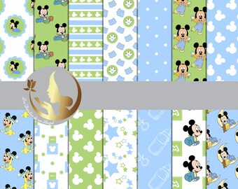 Fondo Mickey Bebe Etsy