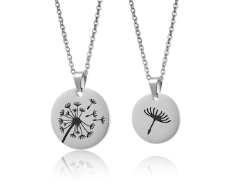 Dois colares de dente-de-leão para mãe e filha - Cartão-presente "O amor entre mãe e filha é eterno" - Presente para o Dia das Mães, C.101