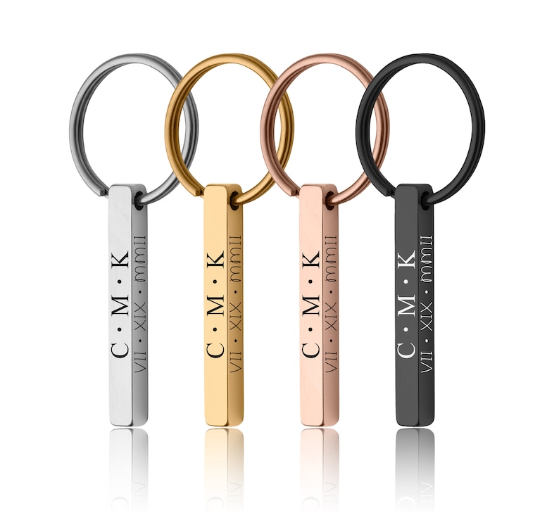 Actual Fingerprint and Handwriting Memorial Keychain, Loss of Father ...