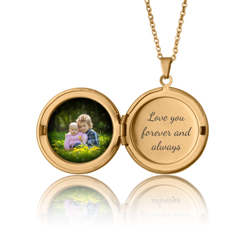 Collier médaillon avec photo, photo de bébé à ultrasons, cadeau de grossesse personnalisé gravé, cadeau de grossesse, cadeau commémoratif personnalisé fausse couche image 10