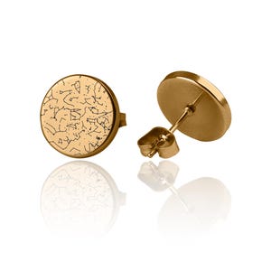 Boucles d'oreilles carte des étoiles par date, bijoux carte du ciel personnalisés, clous ciel nocturne, cadeau d'anniversaire pour femme, cadeau d'anniversaire personnalisé, AU.2