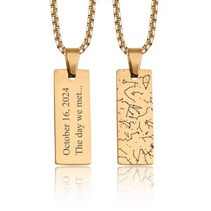 Collier carte des étoiles par date et lieu, cadeau gravé personnalisé ciel nocturne pour elle, cadeau d'anniversaire personnalisé pour femme RP.2