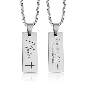 Regalo conmemorativo por la pérdida de un bebé, collar conmemorativo por la pérdida de un hijo para papá, collar de recuerdo para hombre, regalo de duelo paterno, regalo de aborto espontáneo para él, C.2