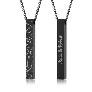 Collier carte des étoiles personnalisé par date, ciel nocturne personnalisé gravé, cadeau d'anniversaire de 5 ans pour homme, cadeau d'anniversaire pour lui, KP.4