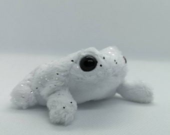 Frog plush - Snowflake theme frog beanie plushie collectable by FroogAndBoog