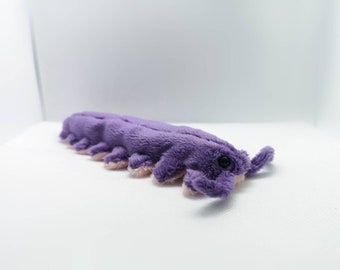 Velvet worm plush toy collectable beanie - by FroogAndBoog