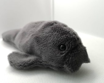 Manatee plush beanie toy collectable - by FroogAndBoog