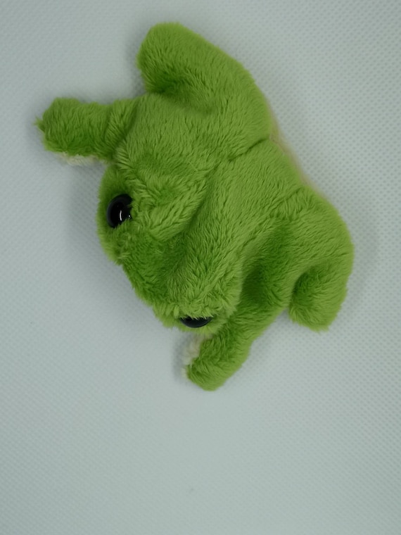 Small 8 Green Frog Froggy Plush Beanbag