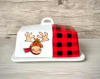 Moose butter dish