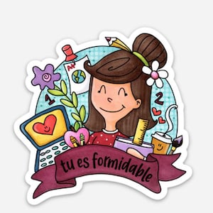 Autocollant en vinyle professeur, éducatrice, tu es formidable, école