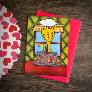 Valentine's Day cards Boris cat theme, heart