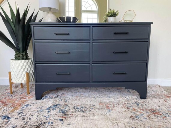 Traditional Black Dresser With Black Accents *SOLD* - Etsy Traditional Black Dresser With Black Accents *SOLD* - Etsy