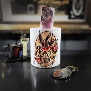 Tattoo Fund Money Box Traditional Swallow
