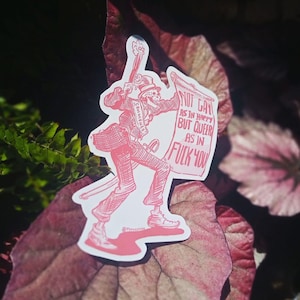 Autocollant Queer Be gay Do crime squelette