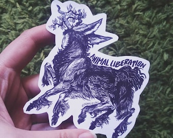 Animal liberation sticker vegan