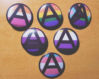 LGBT anarchist queer badge pin