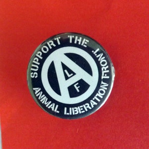 Stöd Djurens Befrielse Veganism Vegansk Djurrättsmärke Knappnål